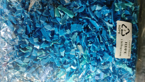 Shredded (Coarse) Recycled High Density Polyethylene (HDPE #2) 1 kg [Replay]