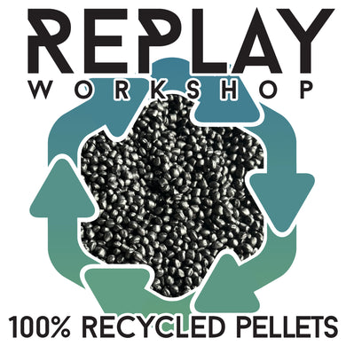 Recycled PP Pellets, Black, 1 kg [Replay]