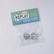 Load image into Gallery viewer, Classical Marble Recycled Percentile Dice [Replay]