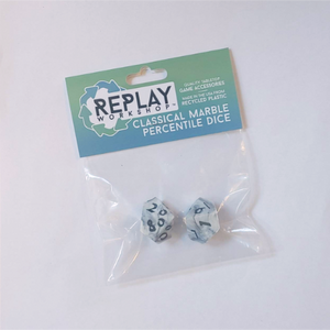 AG7009 Classical Marble Recycled Percentile Dice [Restock]