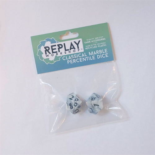 AG7009 Classical Marble Recycled Percentile Dice [Restock]